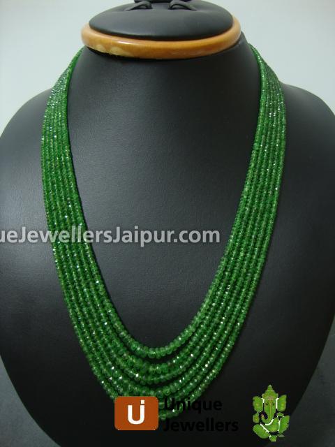 Tsavorite Faceted Roundelle Beads